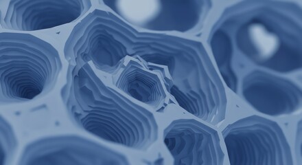 Hexagonal structure with layered details