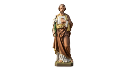 Detailed Statue of a Religious Figure.