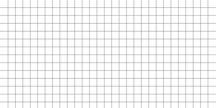 Horizontal grid square graph line page on white background ,horizontal book blank for notes
