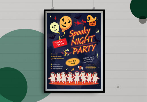 Spooky Night Party Flyer Layout