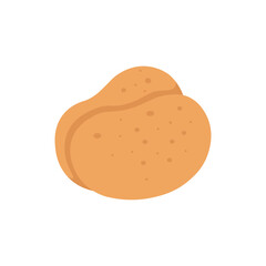 Simple Brown Potato Vegetable Food Flat Design Icon