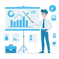 Flat design meeting and teamwork icon set including brainstorming, discussion, presentation, collaboration, and business agreement