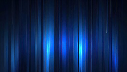 Abstract image featuring vertical, luminous blue stripes of varying intensity against a dark blue background, creating a sense of depth and movement