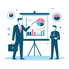 Flat design meeting and teamwork icon set including brainstorming, discussion, presentation, collaboration, and business agreement