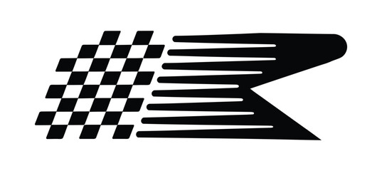 Speed Checkered Racing Vector Logo
