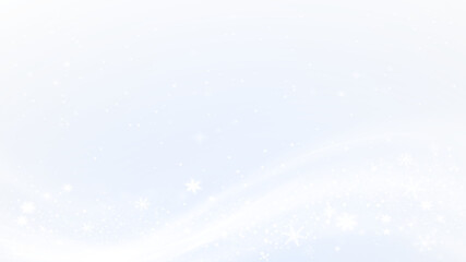 Snowflakes float in blue sky. Winter snow overlay, transparent PNG