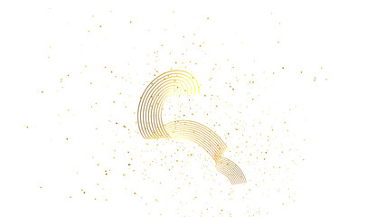 Luxury Golden Wave with Sparkling Glitter Particles – Elegant Abstract Design on Transparent Background
