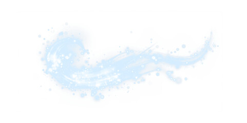 Blue light trail effect PNG overlay with transparent background for