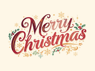 Merry Christmas Festive Typography