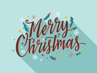 Merry Christmas Festive Typography