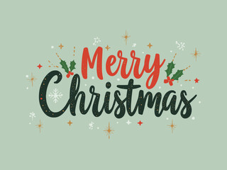 Merry Christmas Festive Typography