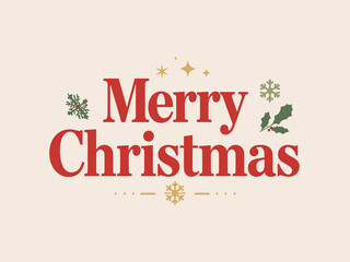 Merry Christmas Festive Typography