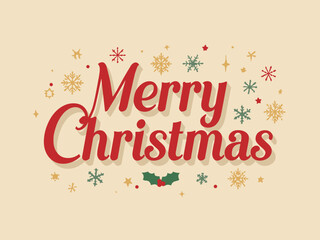 Merry Christmas Festive Typography