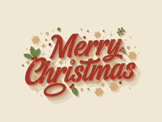 Merry Christmas Festive Typography