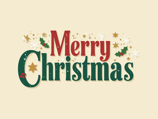 Merry Christmas Festive Typography