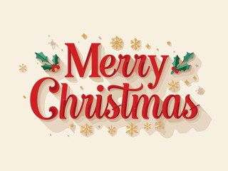 Merry Christmas Festive Typography