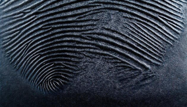 Black Fingerprint On Matte Silicone Surface Texture