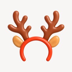 Festive reindeer antler headband illustration.