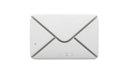 White envelope illustration representing communication and sending messages through mail.
