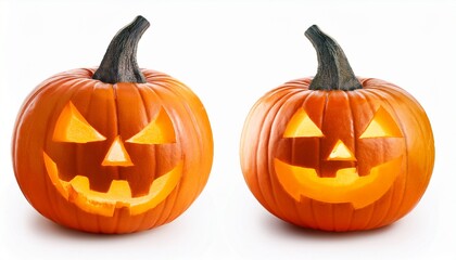 Halloween Pumpkin Isolated On White Background Full Depth Of Field