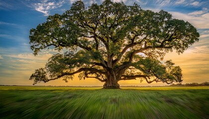 Fototapeta premium Large Southern Live Oak Quercus Virginiana Near Charleston South Carolina