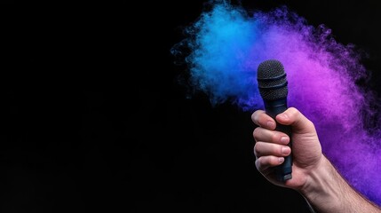 Vibrant Microphone Explosion