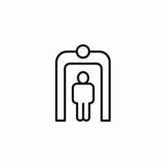 airport security scanner icon sign vector