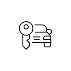 car rental key icon sign vector