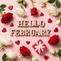 February Roses and Gift.