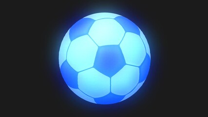 Hologram soccer ball on transparent Background - Powered by Adobe