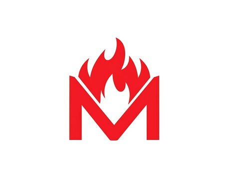 Red "M" logo with flames