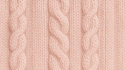 Cozy pink cable knit texture wallpaper
