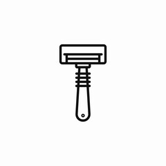 men's razor icon sign vector