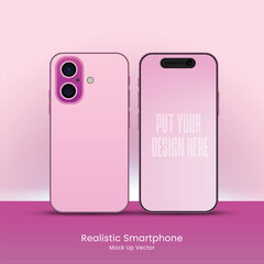 pink iphone 16 realsitic mockup