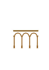 Wooden arch of portal door with columns.ai