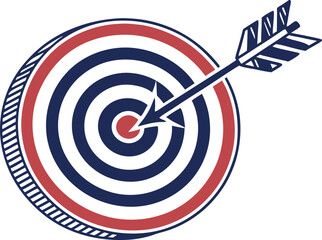 Arrow Hitting Target Center