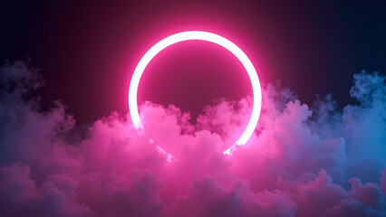 Neon halo on cloud hush—elegant, sculptural, and pulsing with mystery, clarity, and poetic promise.
