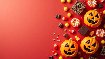 Pumpkin trio on candy blaze—elegant, sculptural, and pulsing with celebration, clarity, and poetic promise.
