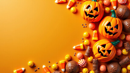 Pumpkin trio on candy blaze—elegant, sculptural, and pulsing with celebration, clarity, and poetic promise.
