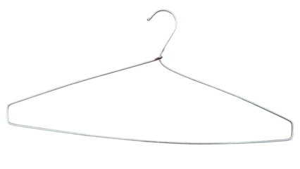 clothes hanger isolated on transparent background