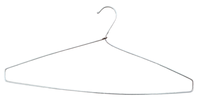 clothes hanger isolated on transparent background