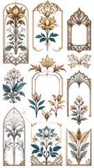 Obraz premium Ornate floral decorative elements