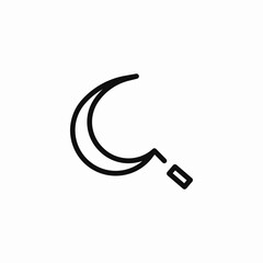 curved sickle tool icon sign vector