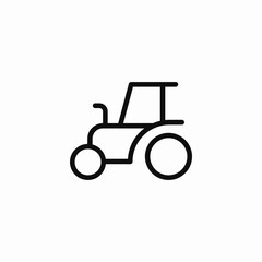 farm vehicle tractor icon sign vector