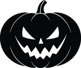 festive pumpkin illustration, horror icon vector 