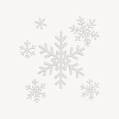 Delicate winter snowflake design.