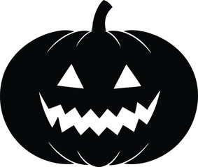 halloween pumpkin vector icon, jack-o-lantern illustration
