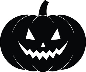 halloween pumpkin vector icon, jack-o-lantern illustration
