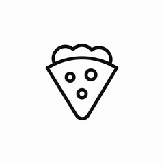 slice of pizza icon sign vector
