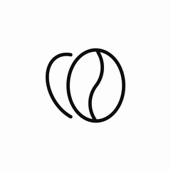 two coffee beans icon sign vector